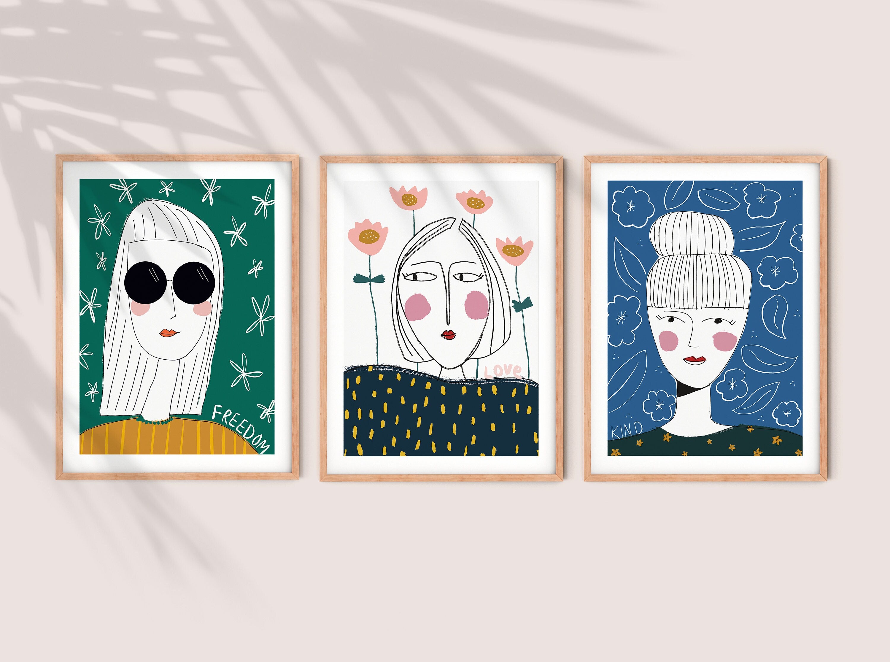 Kind Lady Illustrated Art Print