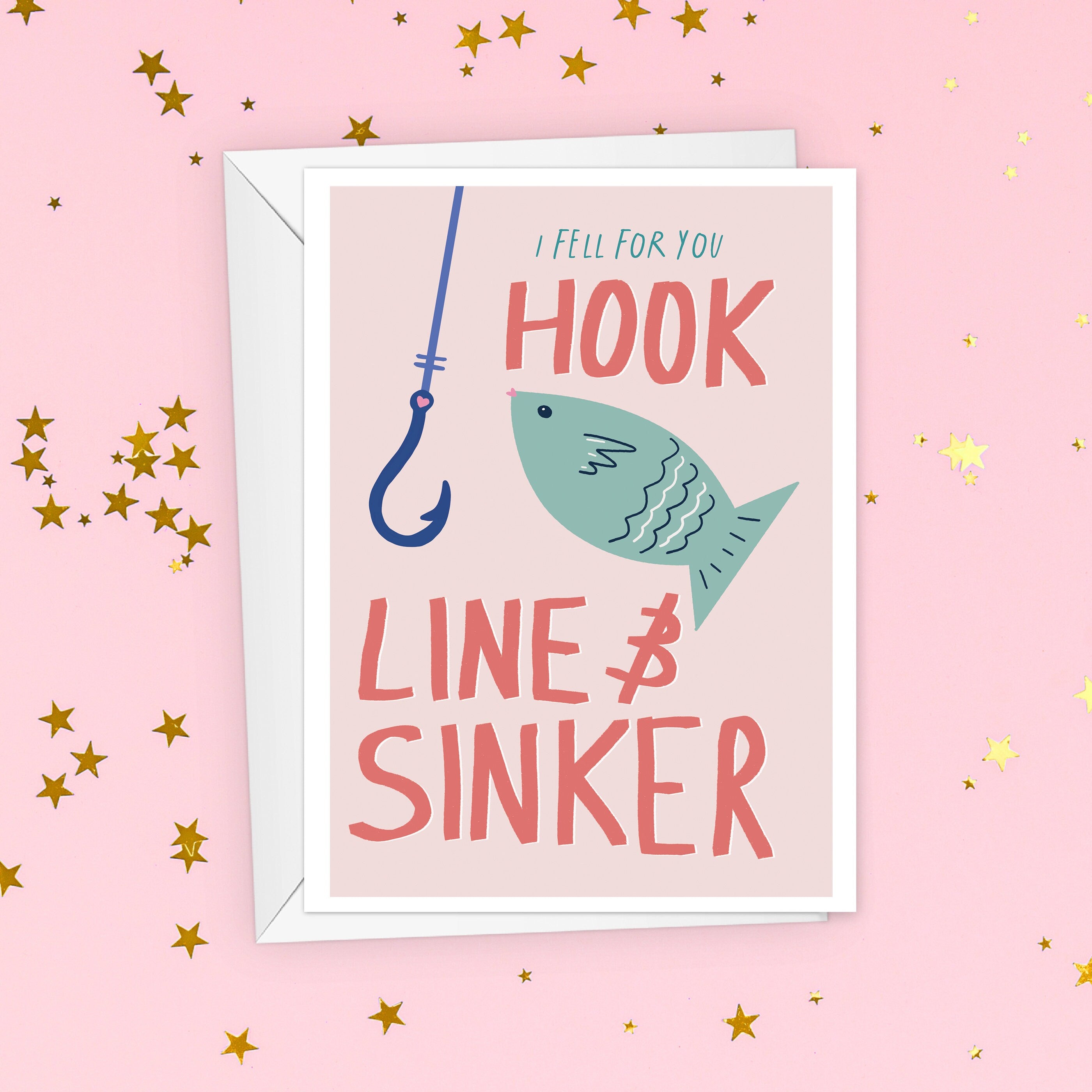 Hook Line & Sinker Romantic Fishing Card