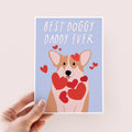 Best Doggy Daddy Corgi Card