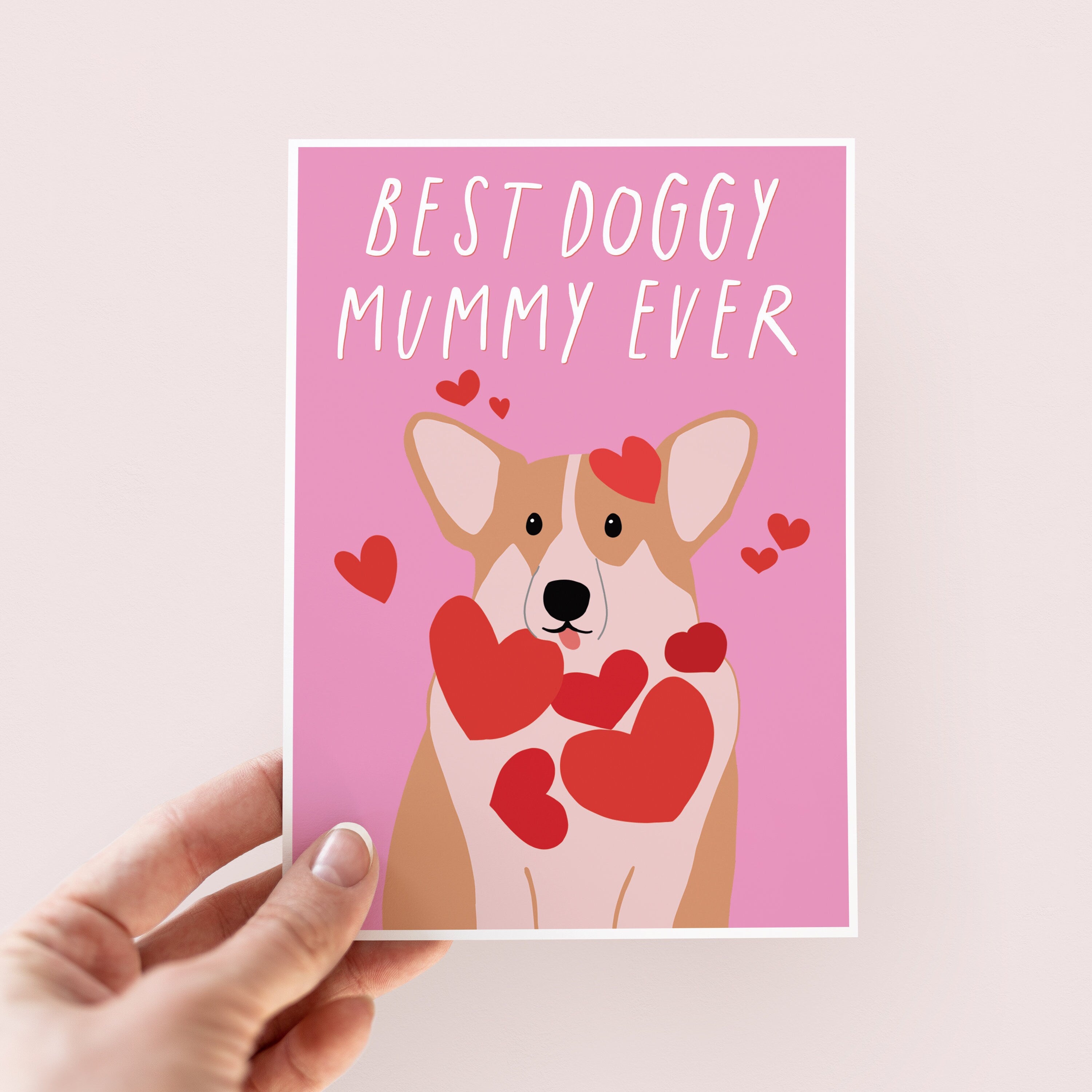 Best Doggy Mummy Corgi Card
