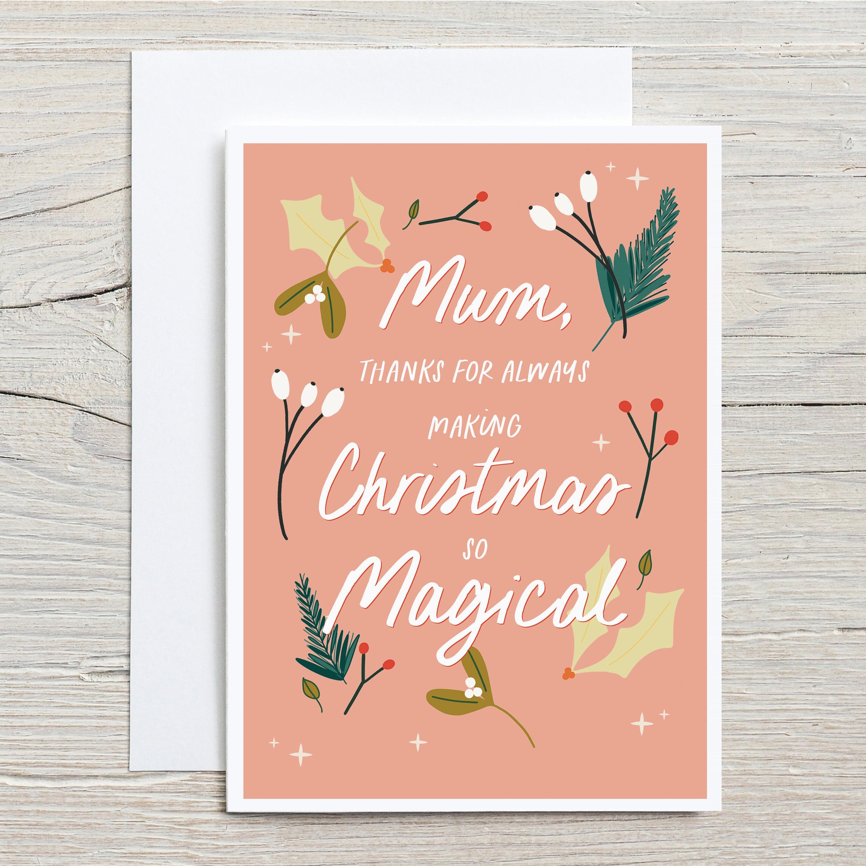 Magical Christmas Card For Mum