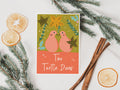 Two Turtle Doves Christmas Card