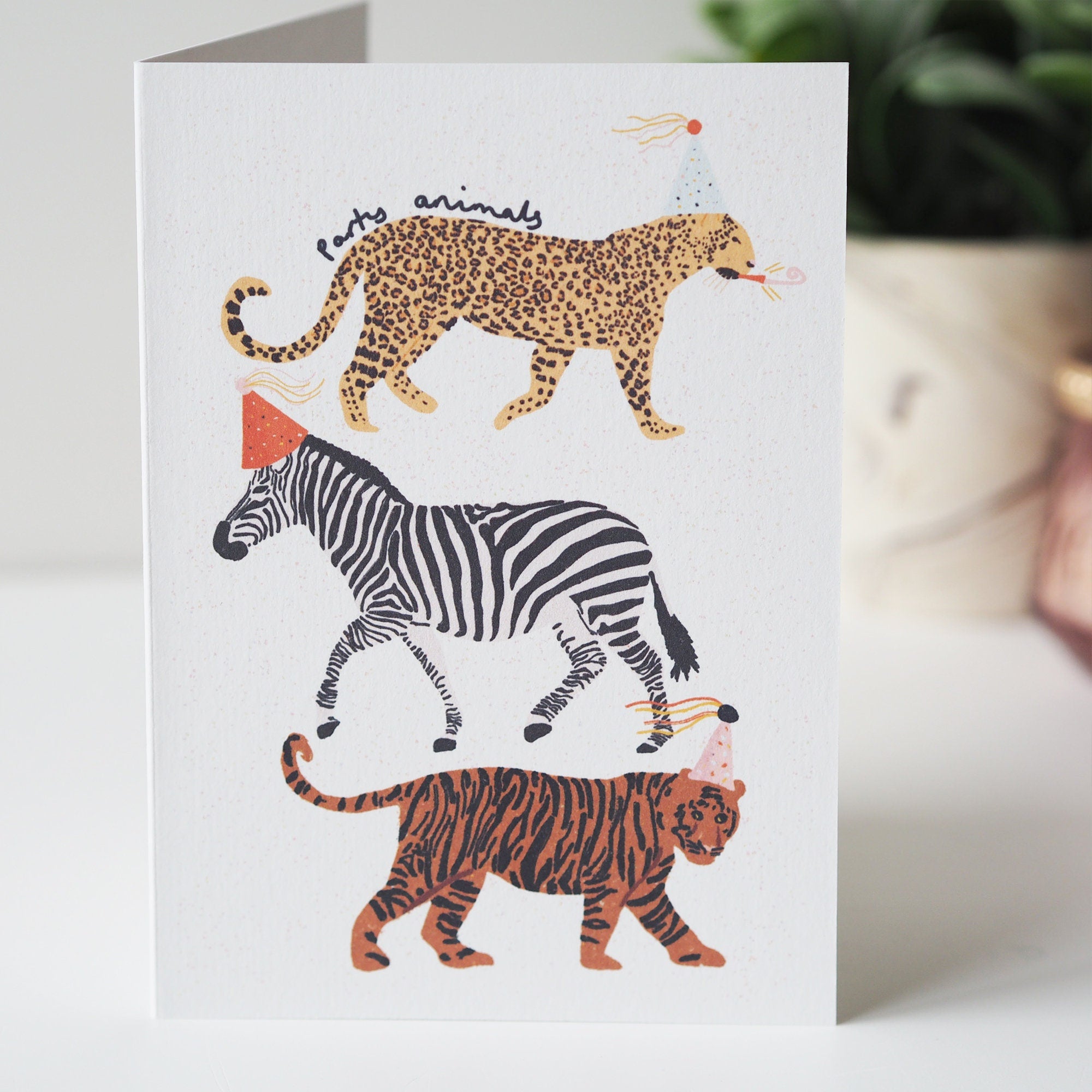 Party Animals Illustrated Birthday Card For Kids