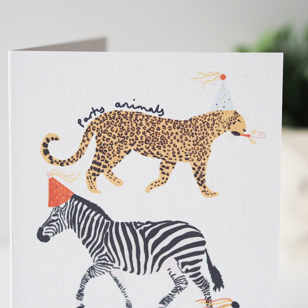 Party Animals Illustrated Birthday Card For Kids