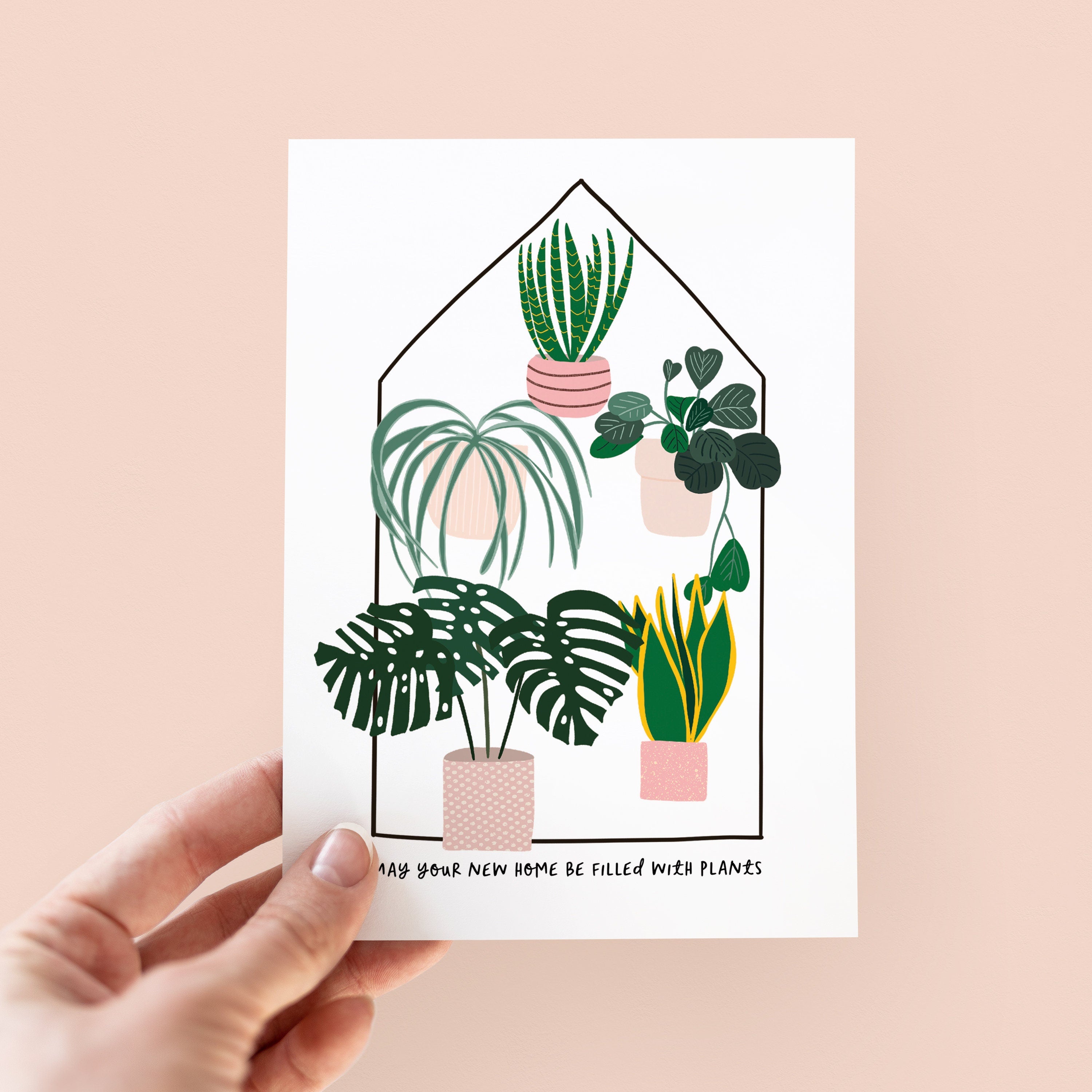 New Home Filled With Plants House Warming Card