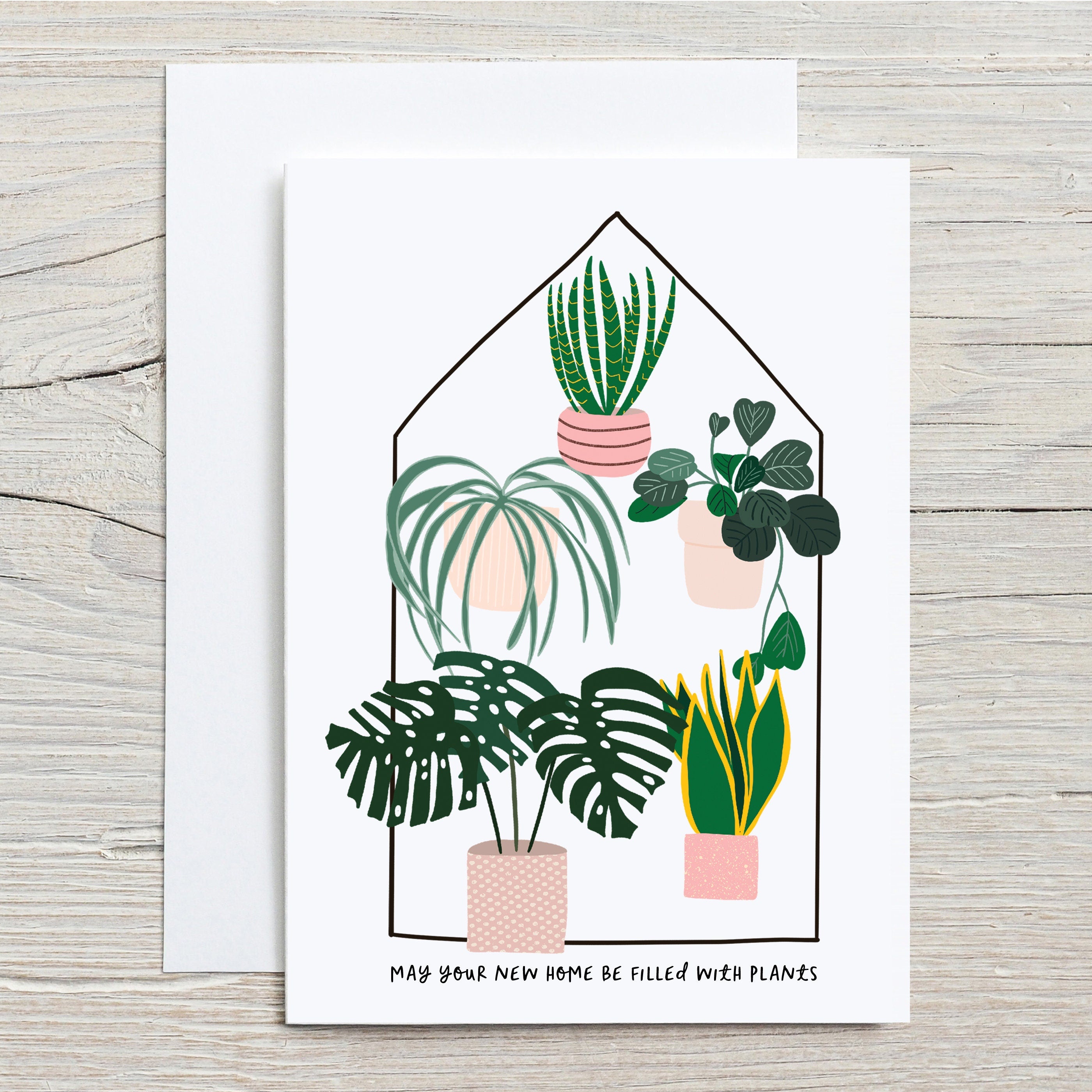 New Home Filled With Plants House Warming Card