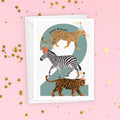 Party Animals 2nd Birthday Card For Kids