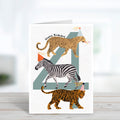 Party Animals 4th Birthday Card For Kids