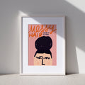 Messy Hair Don't Care Illustrated Art Print