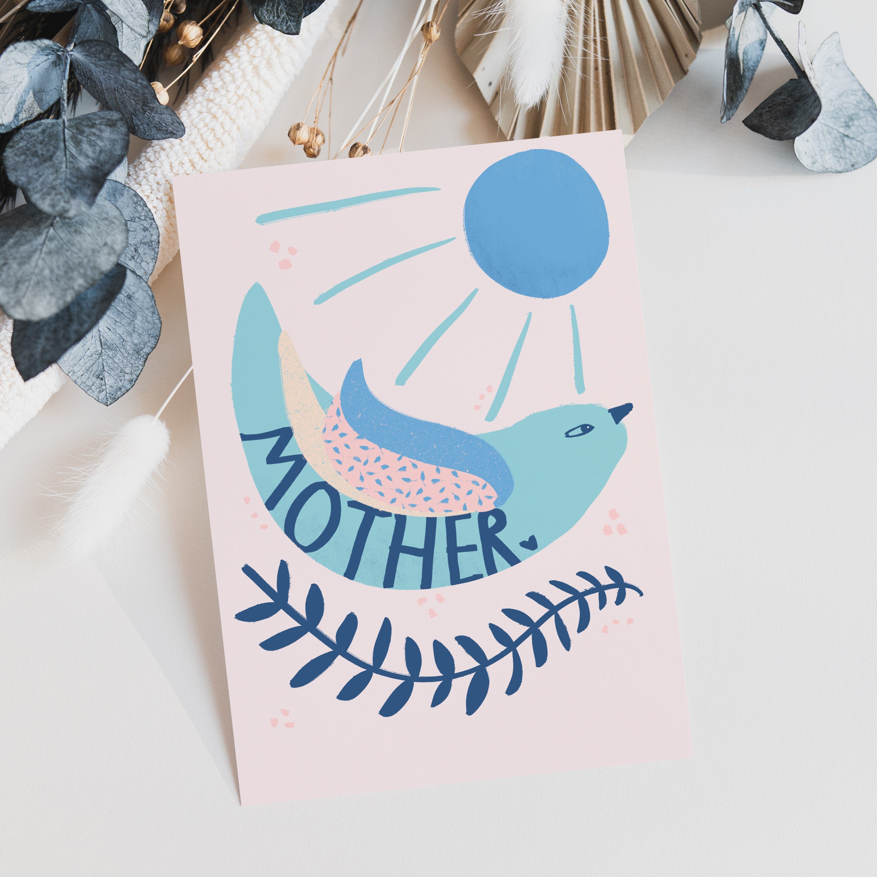 Mother Bird Illustrated Mother's Day Card