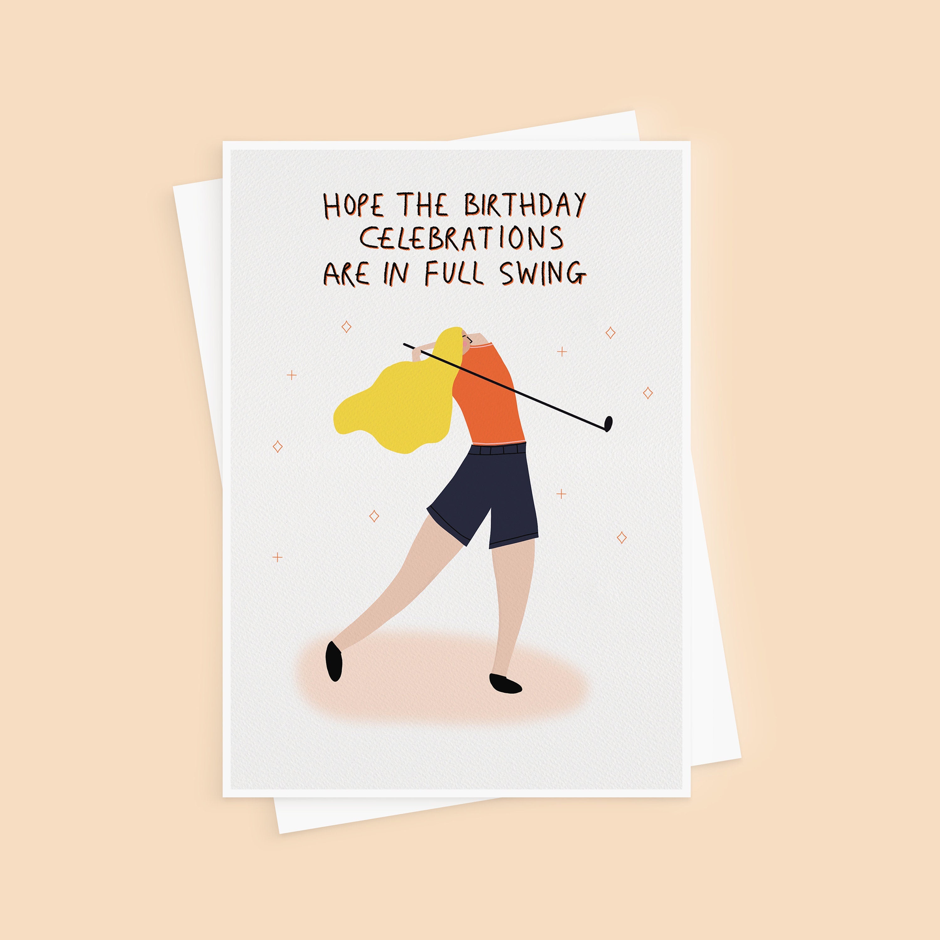 Full Swing Golfing Birthday Card For Her