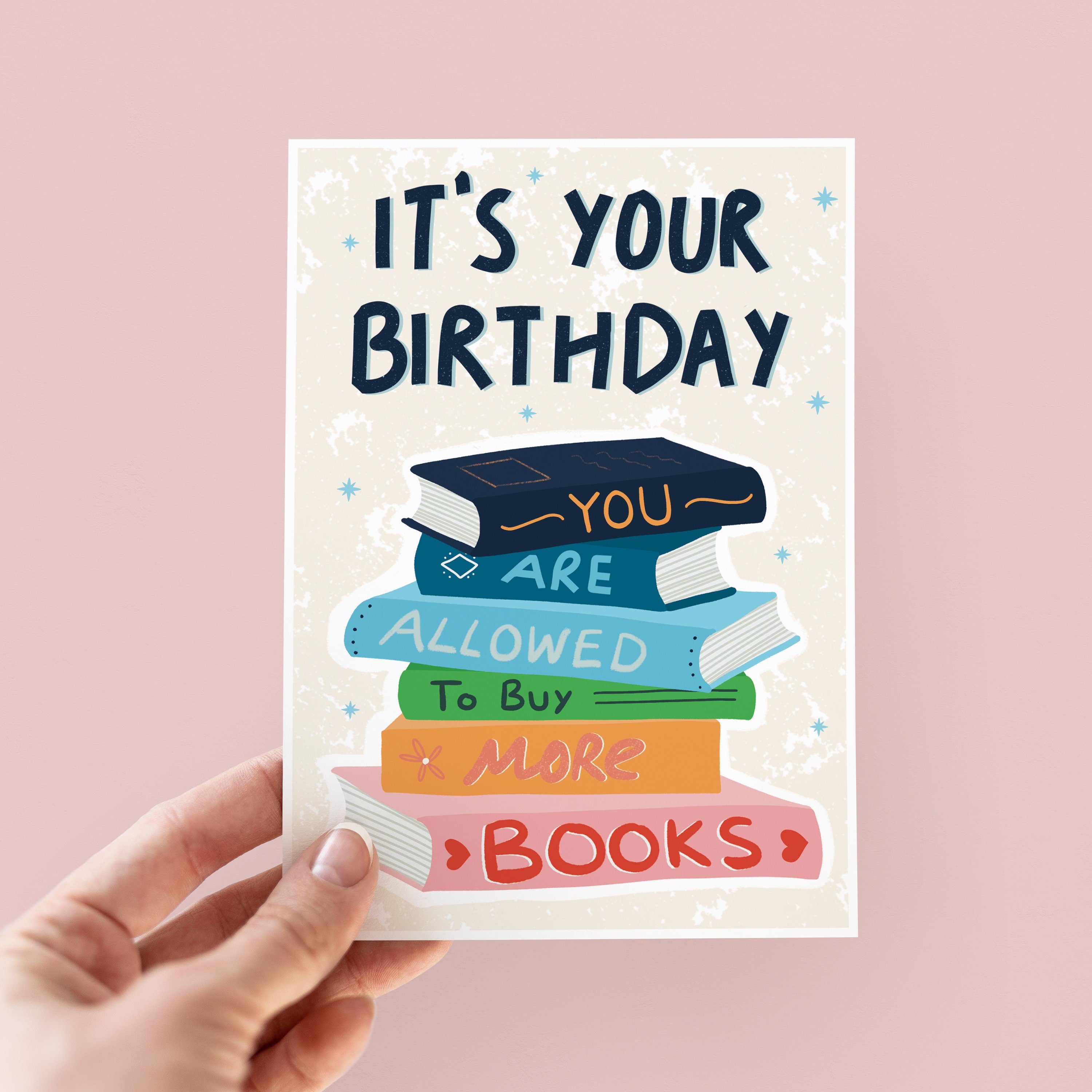 Buy More Books Birthday Card