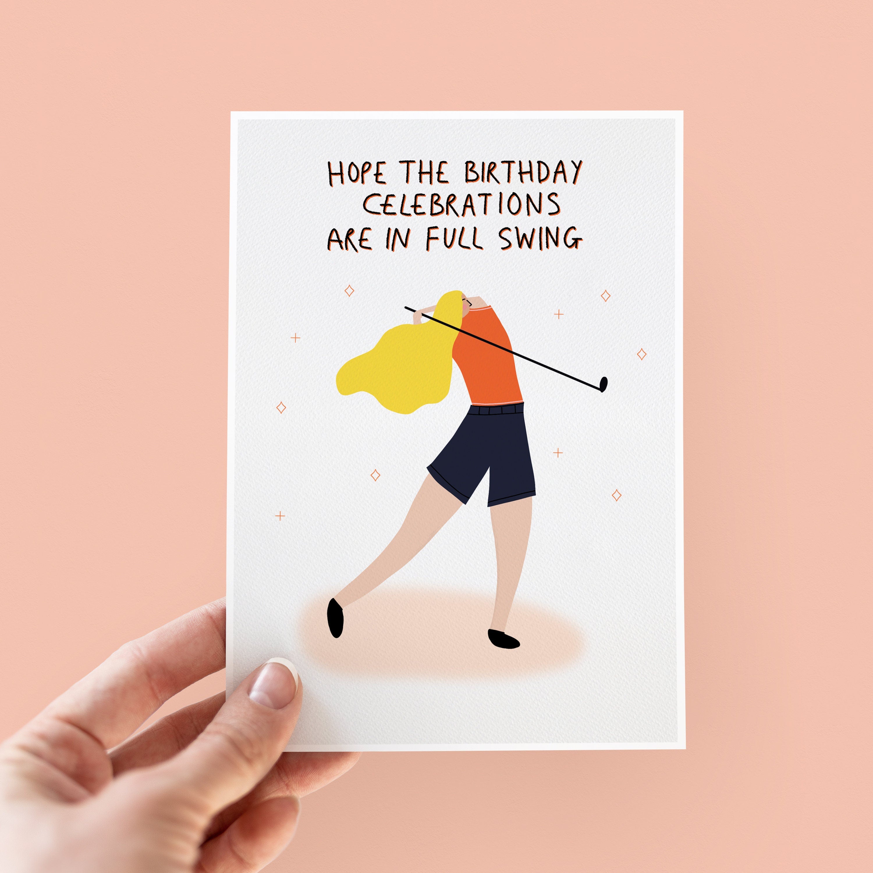 Full Swing Golfing Birthday Card For Her