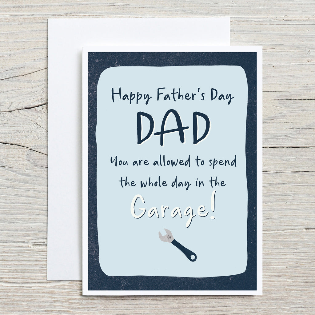 Funny Garage Father's Day Card