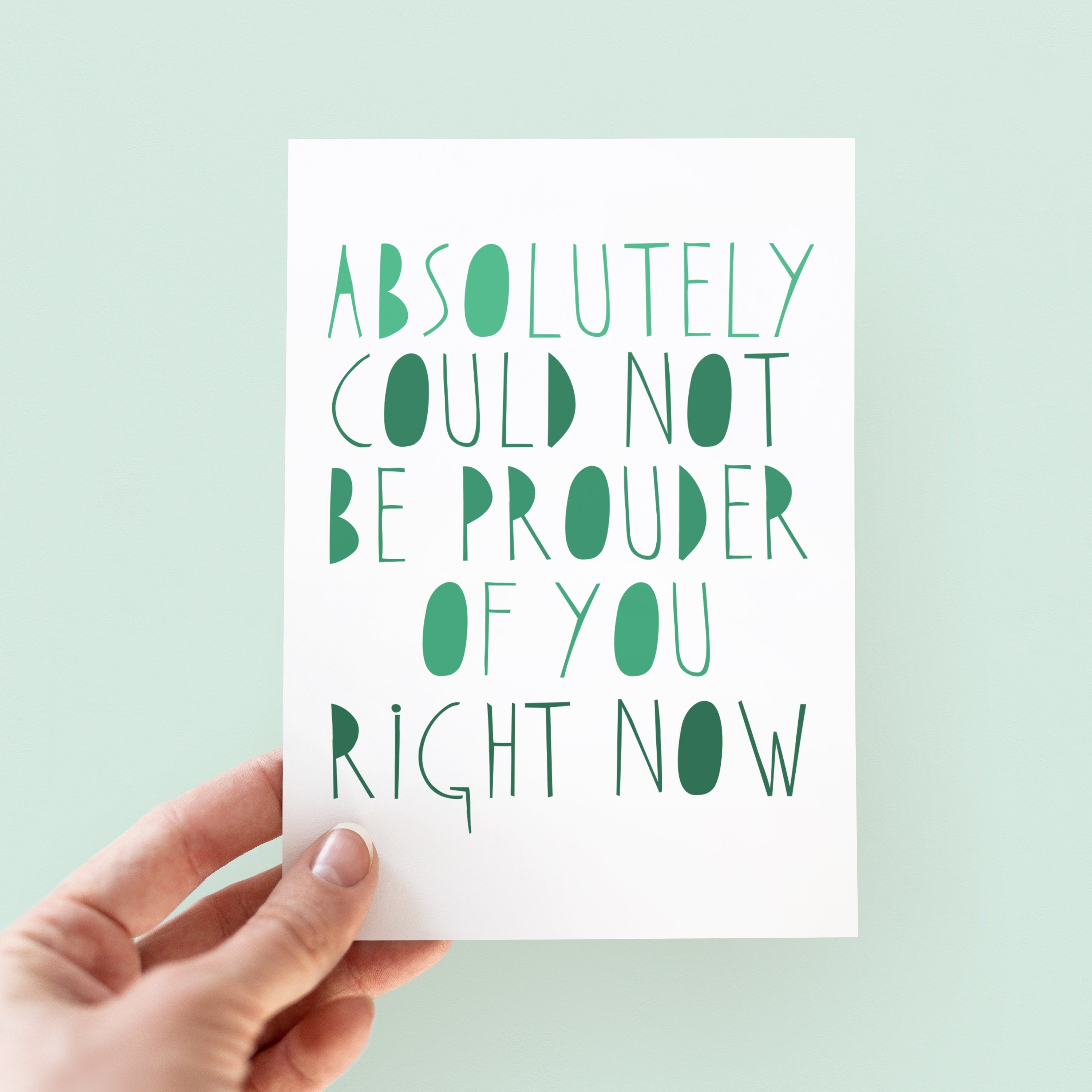 Could Not Be Prouder Exam Congratulations Card