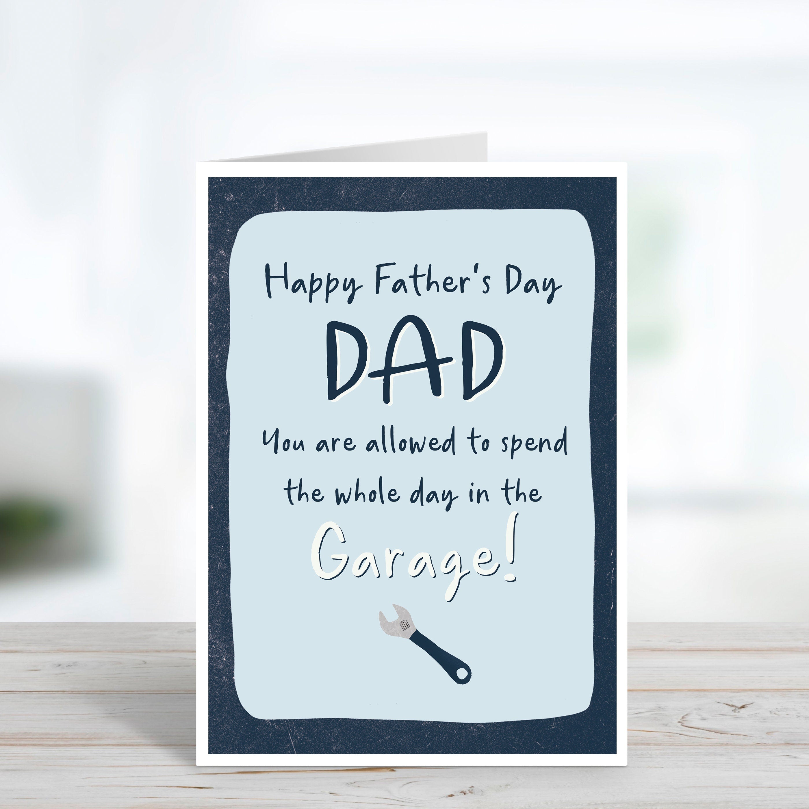 Funny Garage Father's Day Card