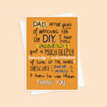 Funny DIY Father's Day Card
