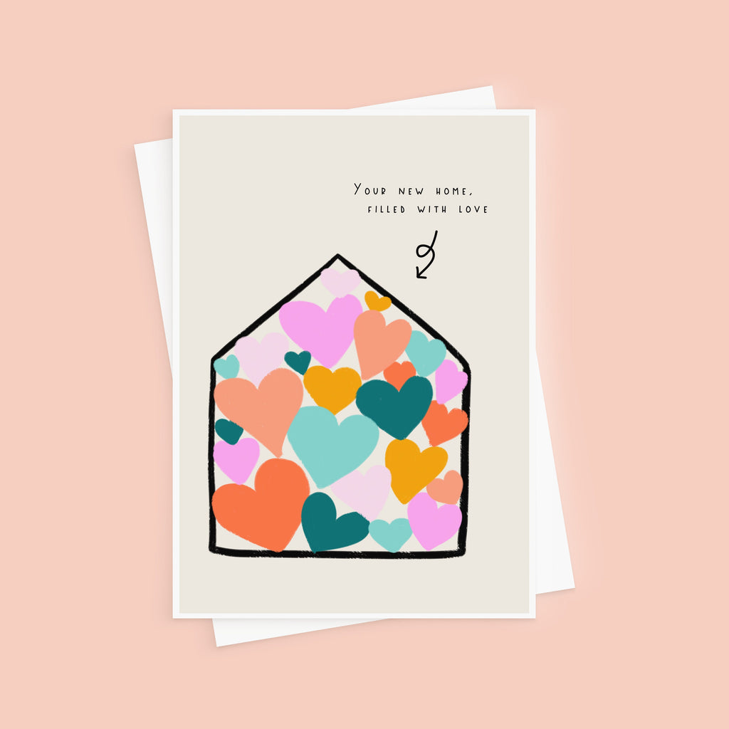New Home Filled With Love House Warming Card