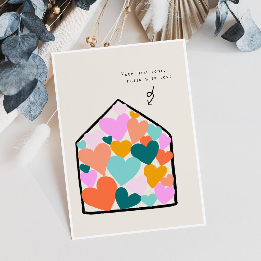 New Home Filled With Love House Warming Card