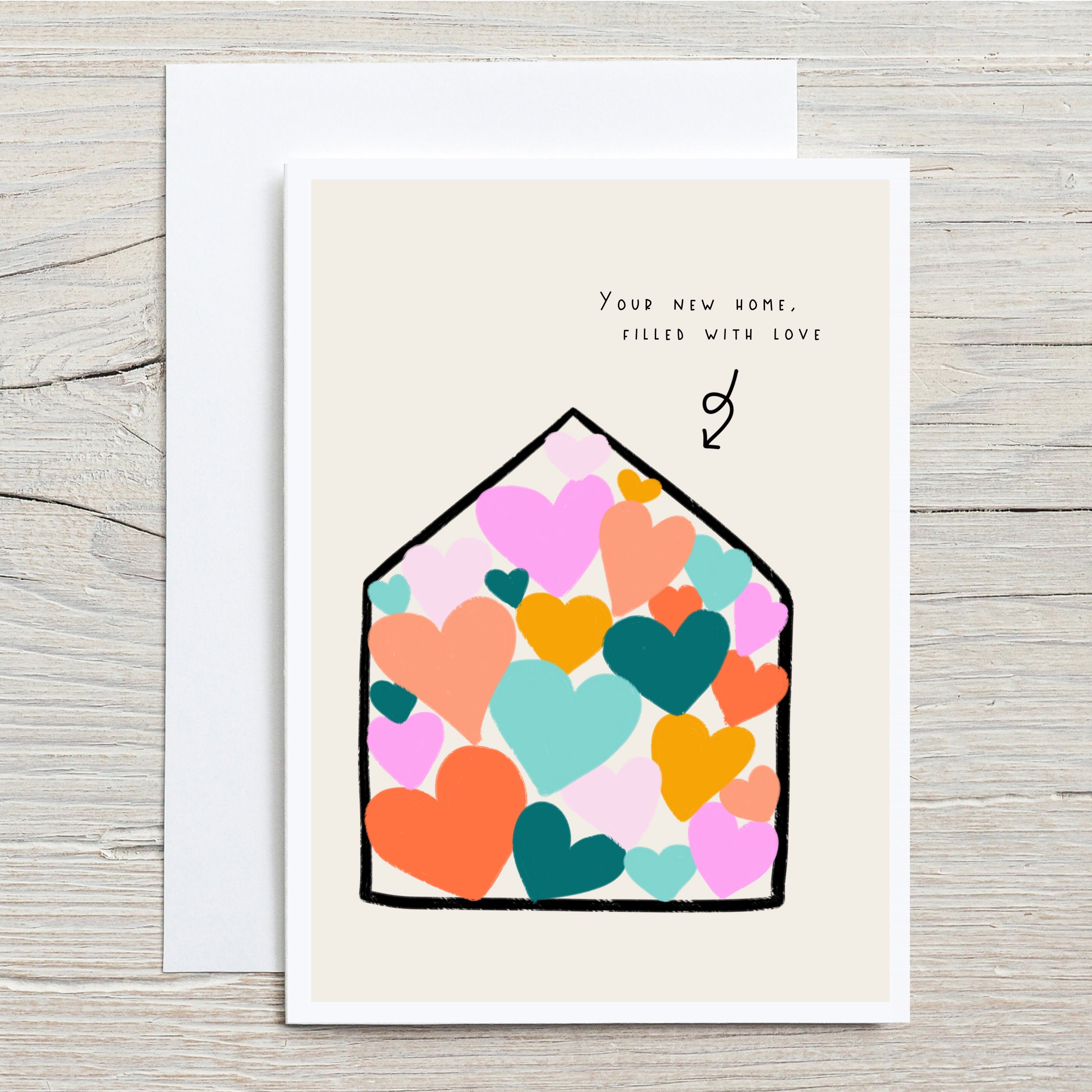 New Home Filled With Love House Warming Card