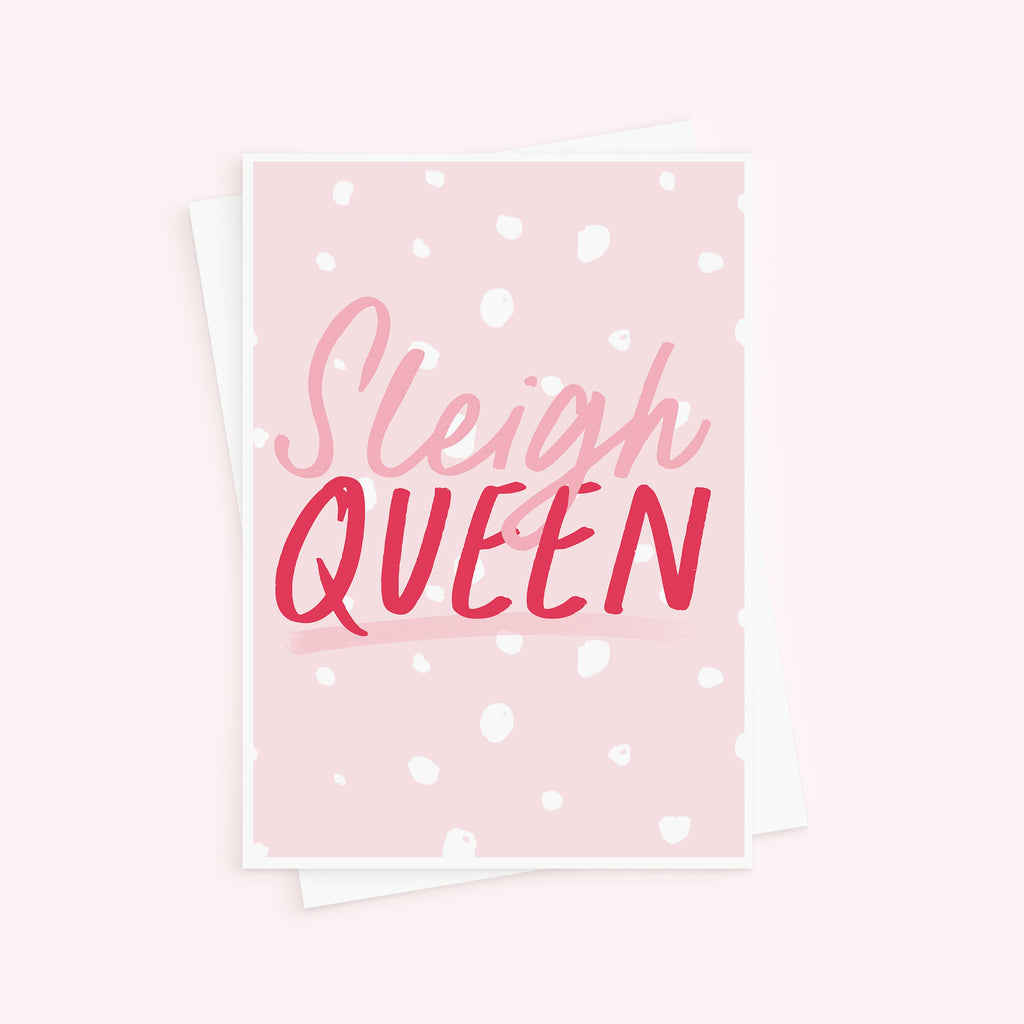 Sleigh Queen Fun Christmas Card For Her