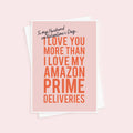 Funny Amazon Prime Valentine's Card For Husband
