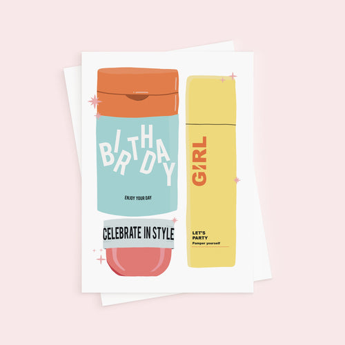Birthday Skincare Card For Teen Girls