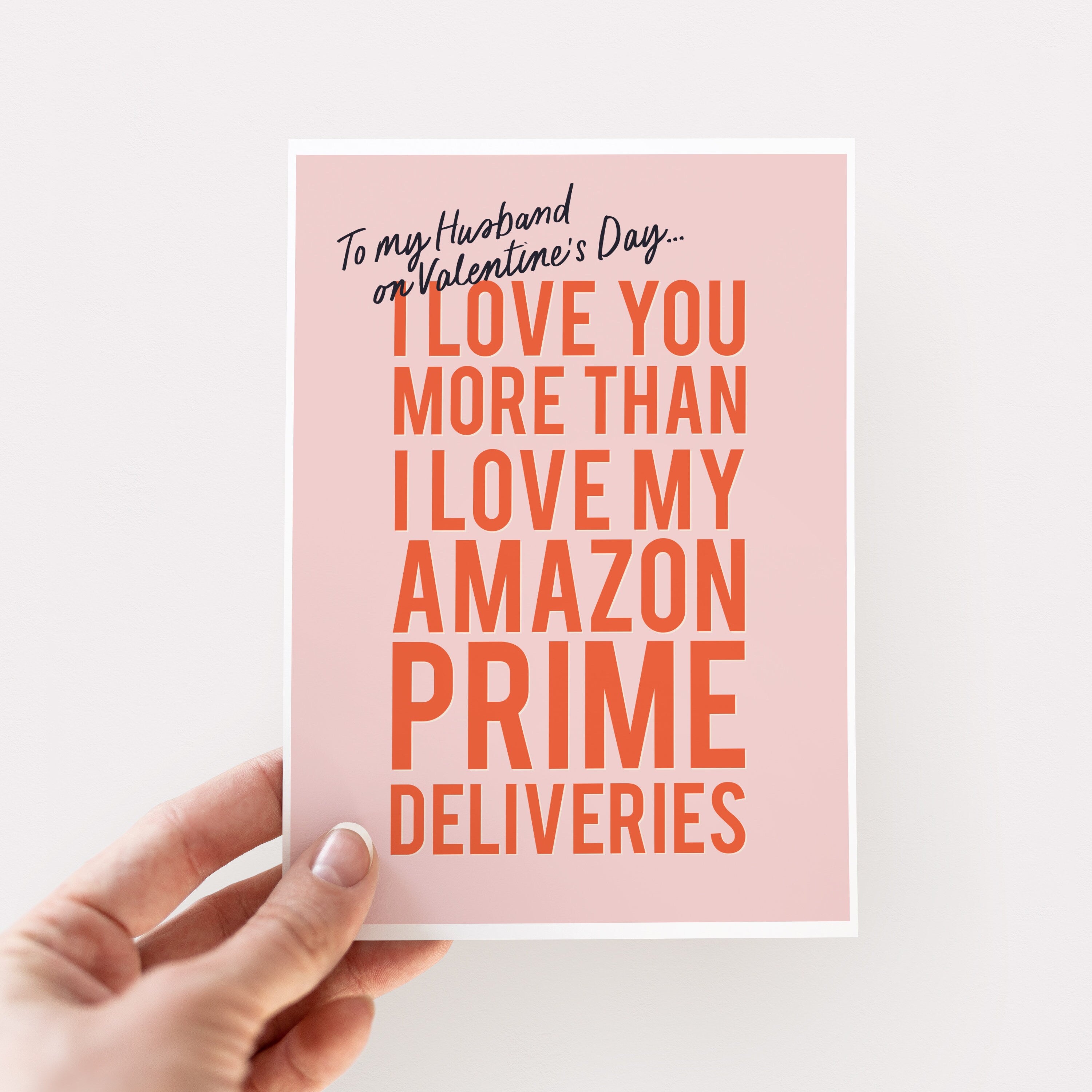 Funny Amazon Prime Valentine's Card For Husband