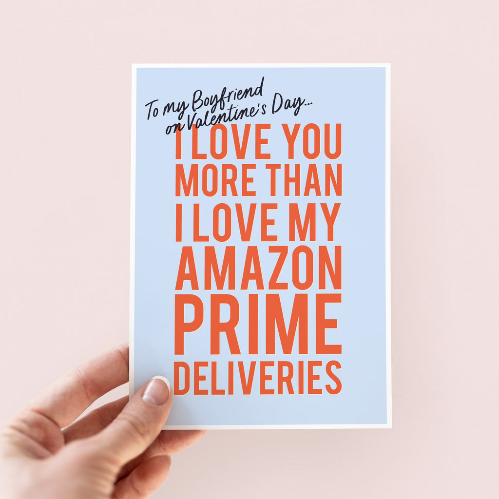 Funny Amazon Prime Valentine's Card For Boyfriend