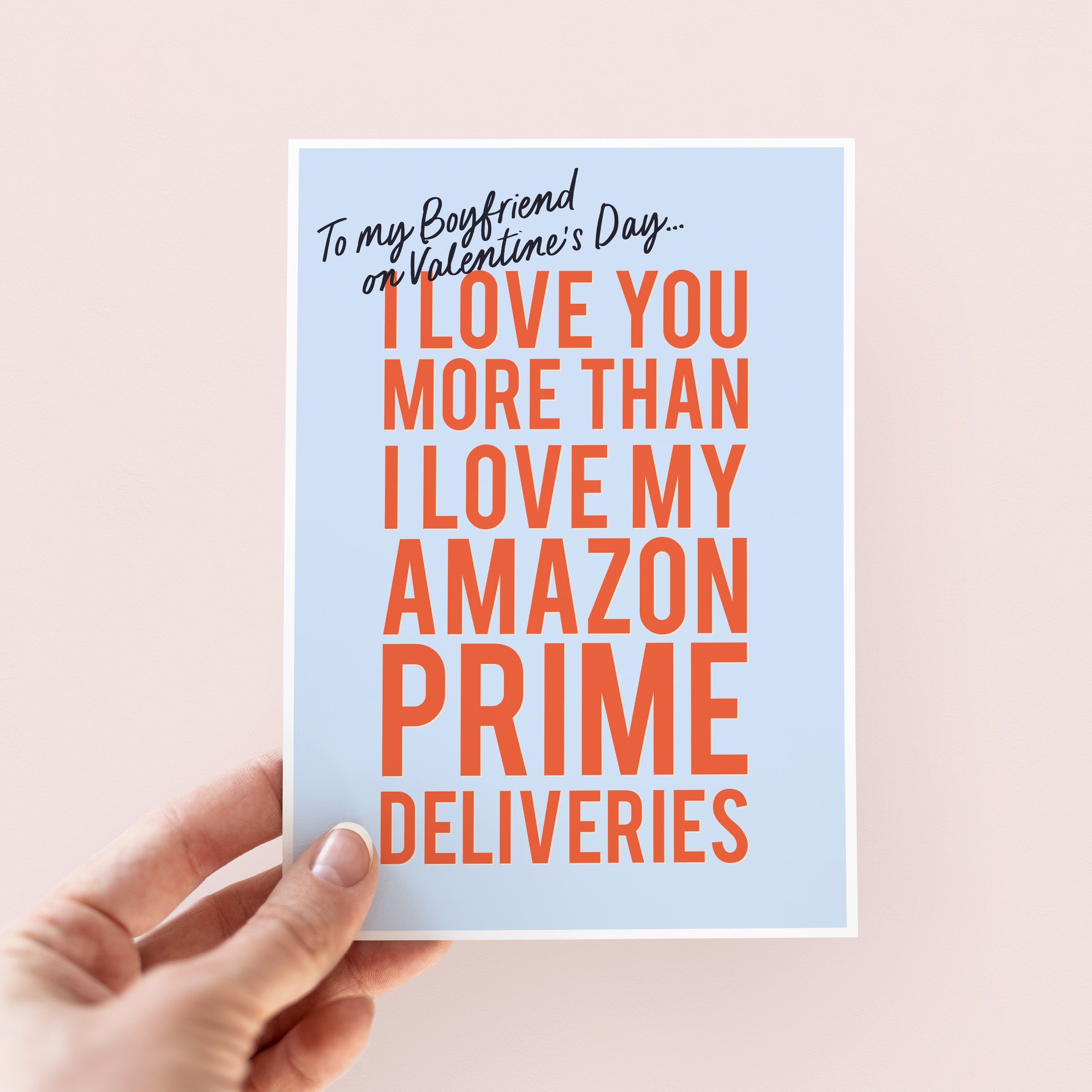 Funny Amazon Prime Valentine's Card For Boyfriend