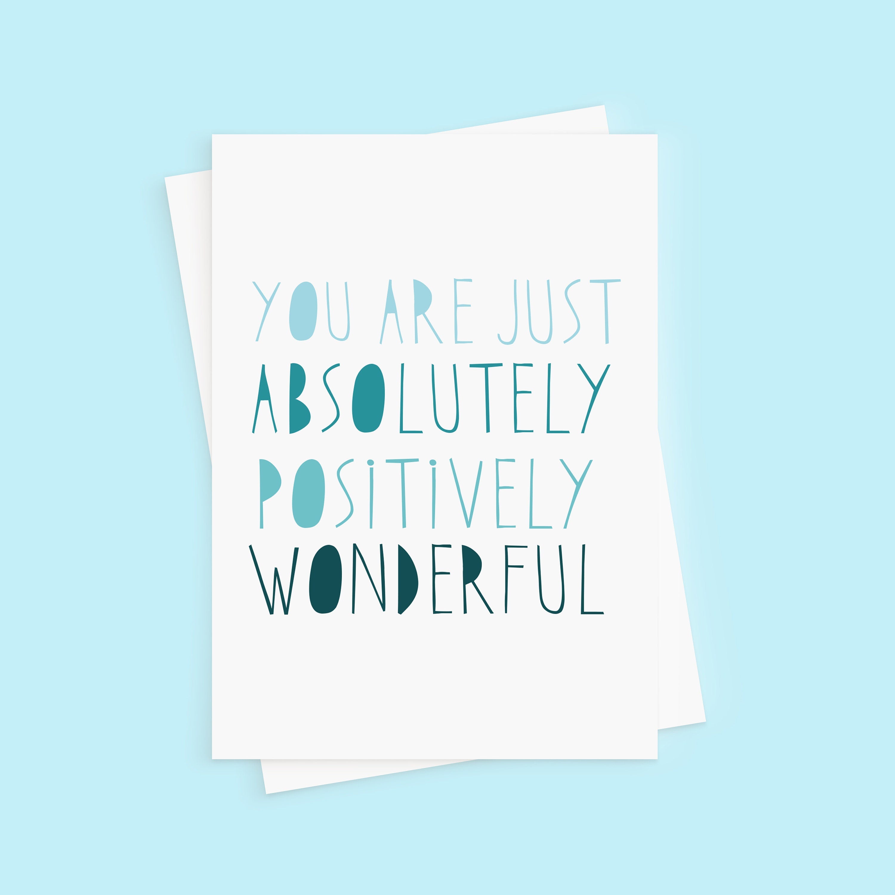 Congratulations Card - Positively Wonderful - Good News Card - Well Done Card