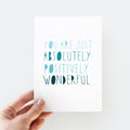 Congratulations Card - Positively Wonderful - Good News Card - Well Done Card