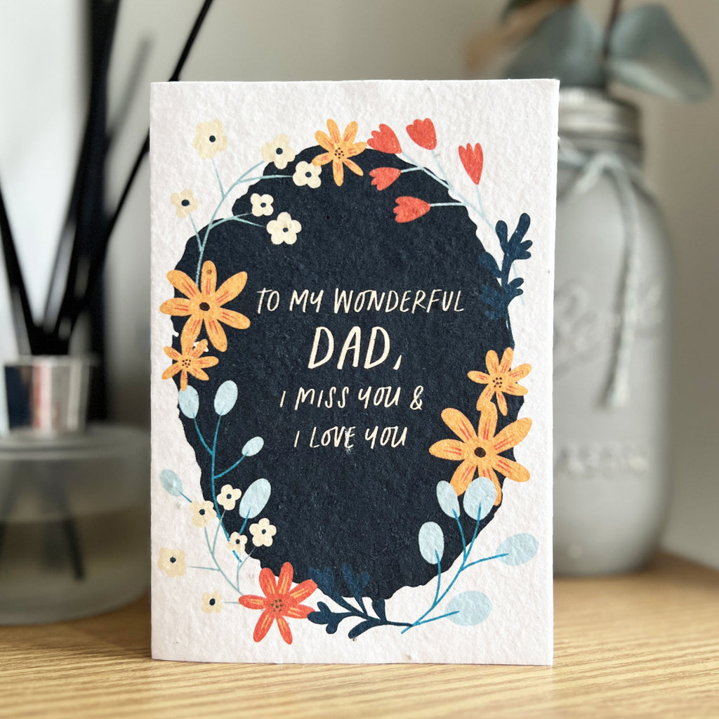 Miss You Wonderful Dad Seeded Father's Day Card