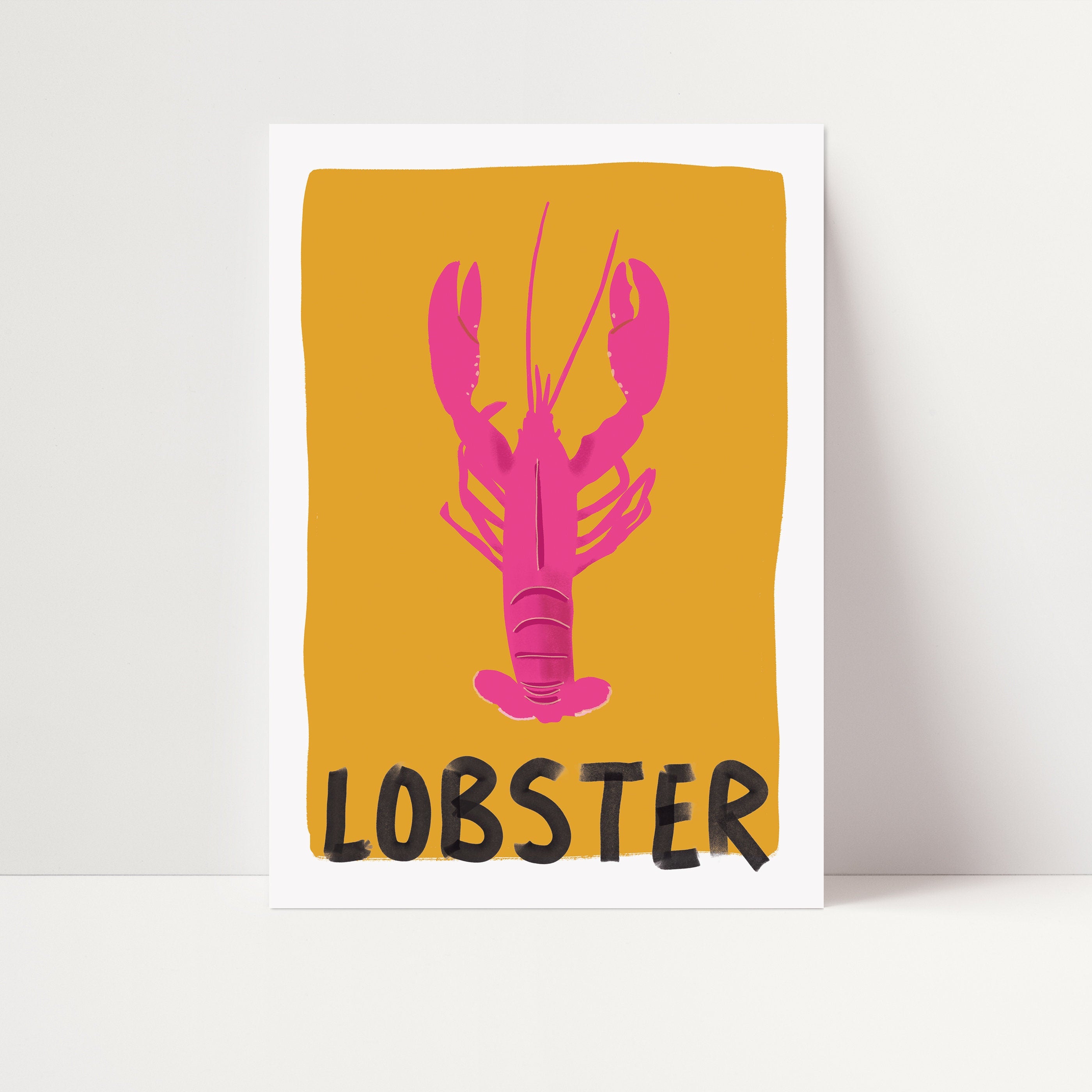 Lobster Typography Art Print For Kitchen