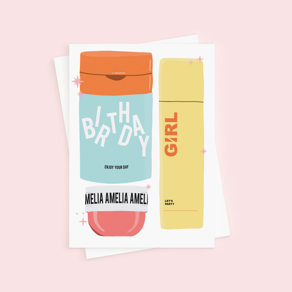 Birthday Skincare Card For Teen Girls