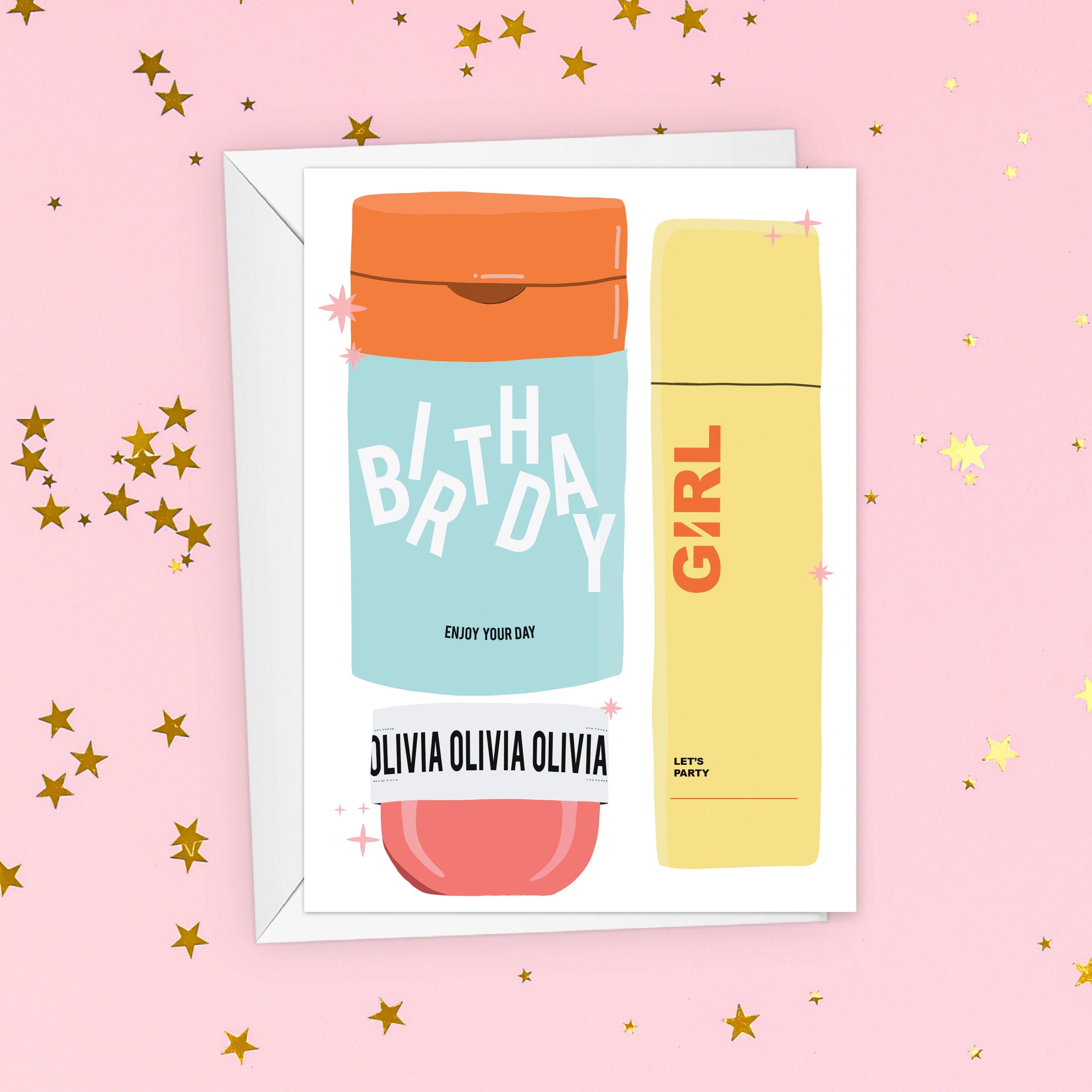 Birthday Skincare Card For Teen Girls