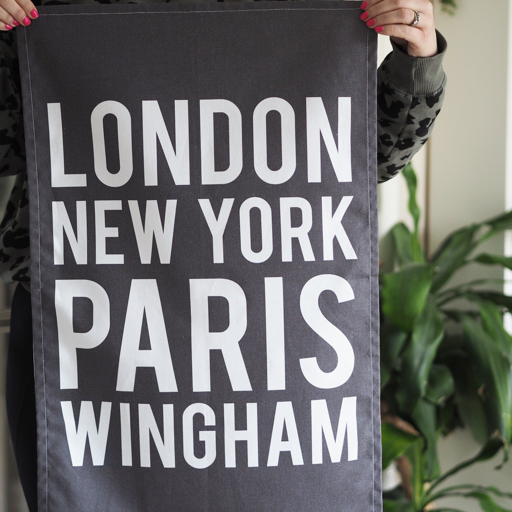 Personalised Location Tea Towel House Warming Gift