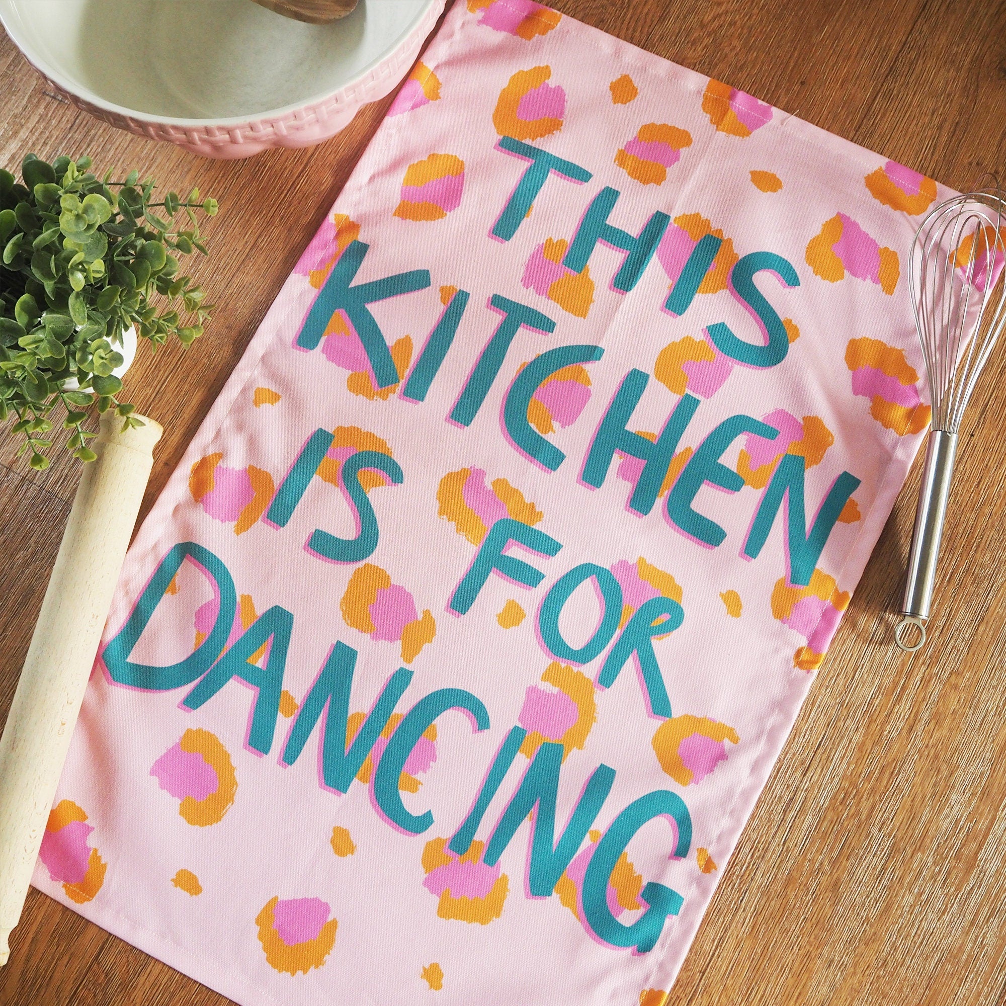 This Kitchen Is For Dancing House Warming Tea Towel