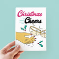 Christmas Cheers Retro Style Christmas Card