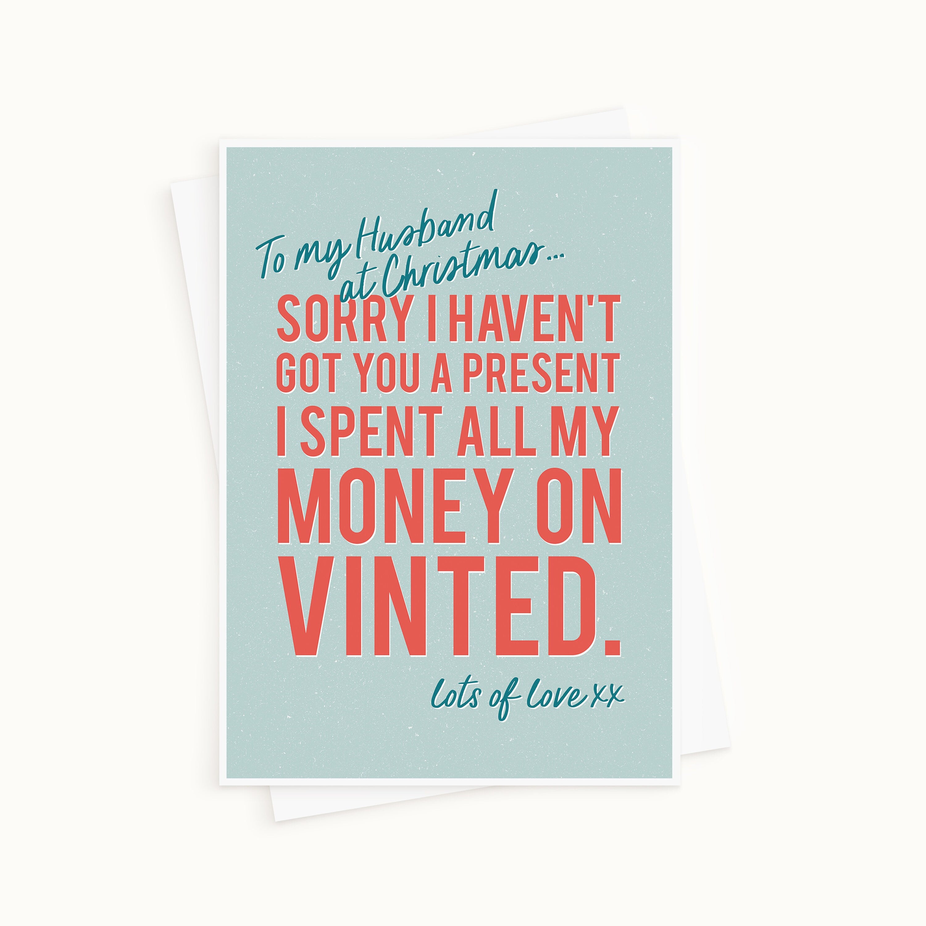 Funny Vinted Christmas Card For Husband