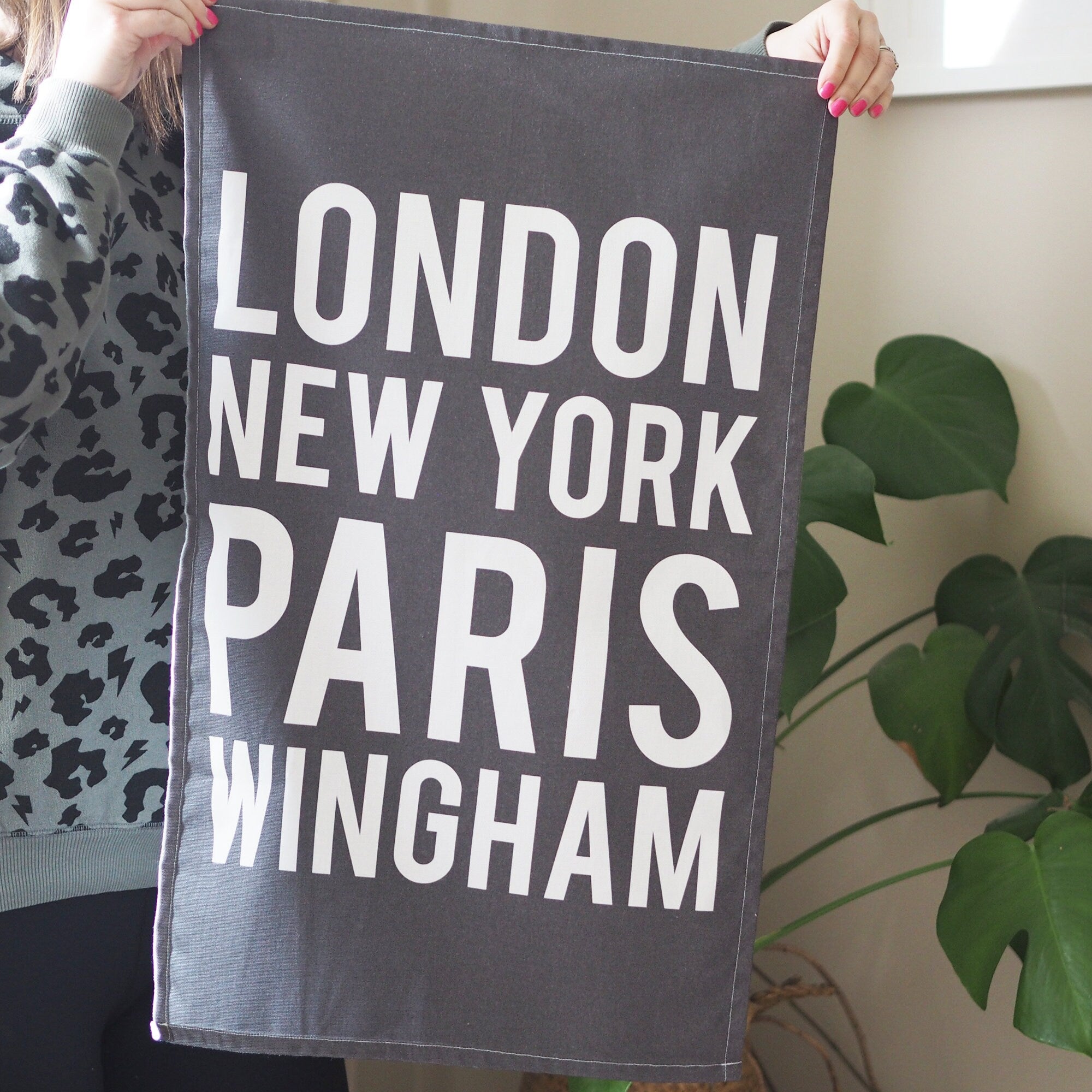 Personalised Location Tea Towel House Warming Gift