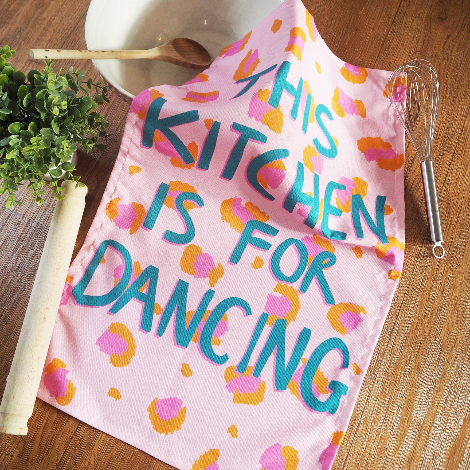 This Kitchen Is For Dancing House Warming Tea Towel