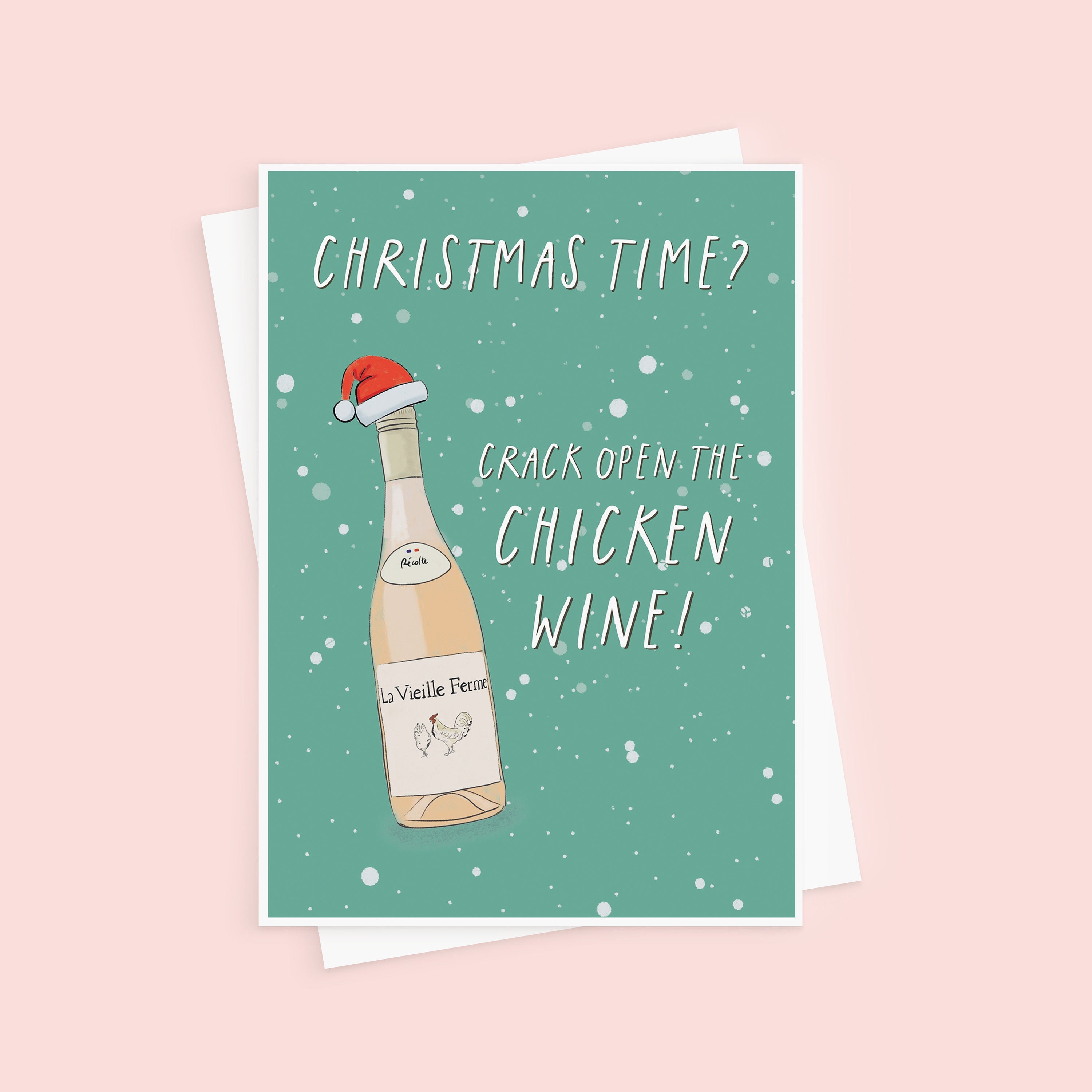 Chicken Wine Christmas Card