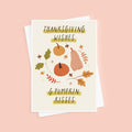 Pumpkin Kisses Illustrated Thanksgiving Card