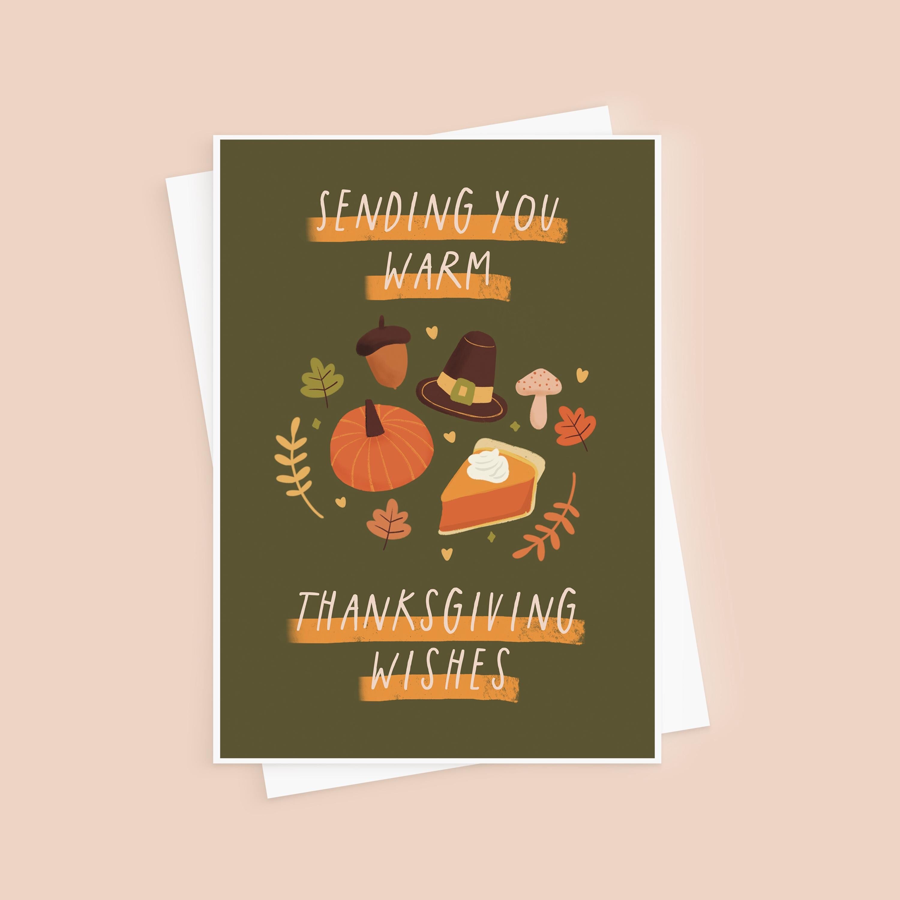 Warm Thanksgiving Wishes - Card For Thanksgiving