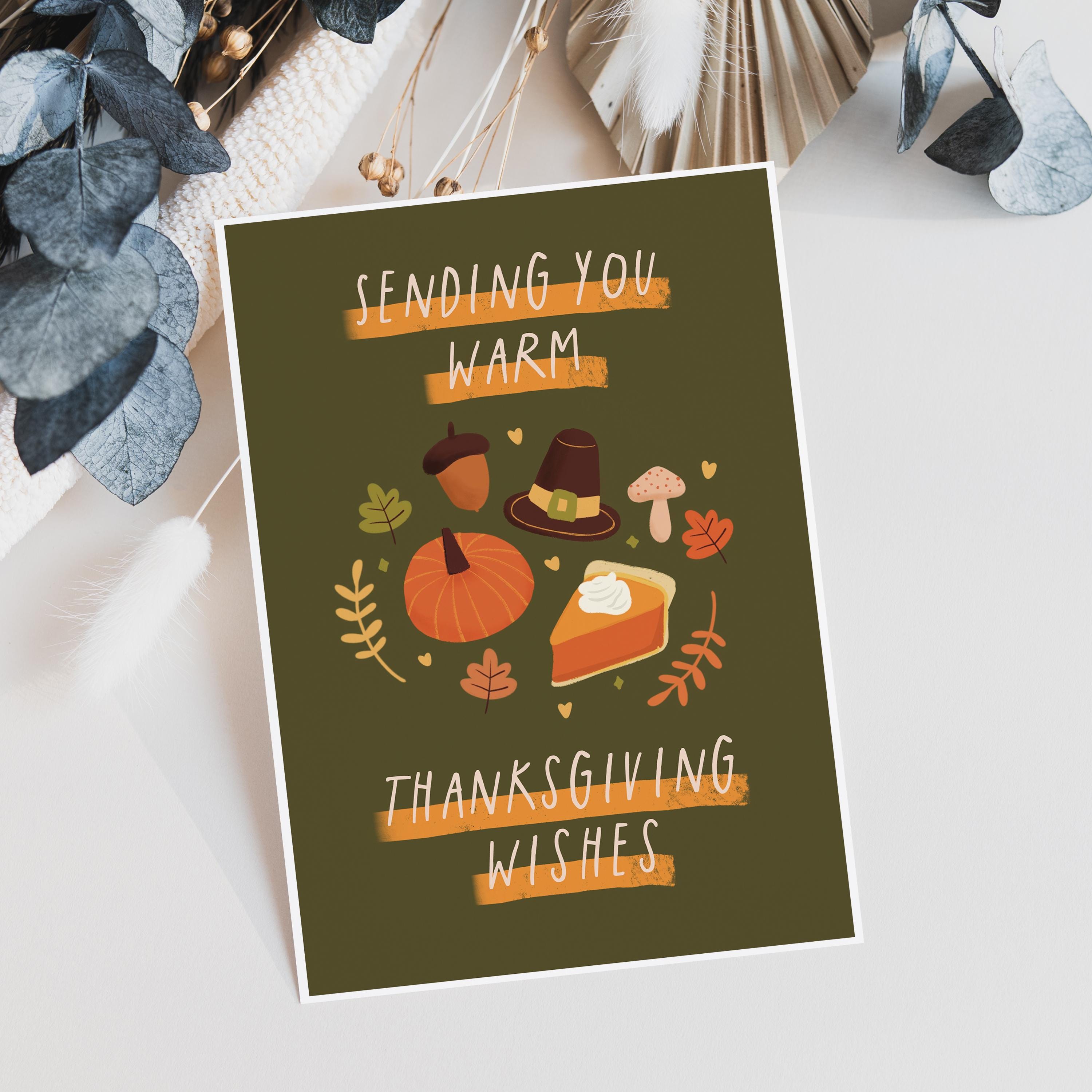 Warm Thanksgiving Wishes - Card For Thanksgiving