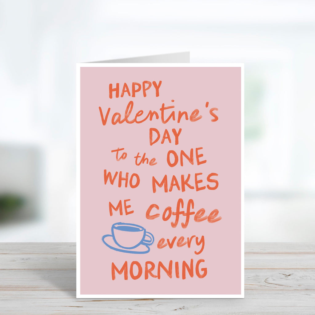 Cute Coffee Valentine's Day Card