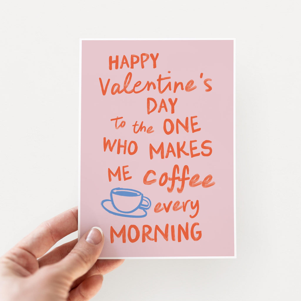 Cute Coffee Valentine's Day Card