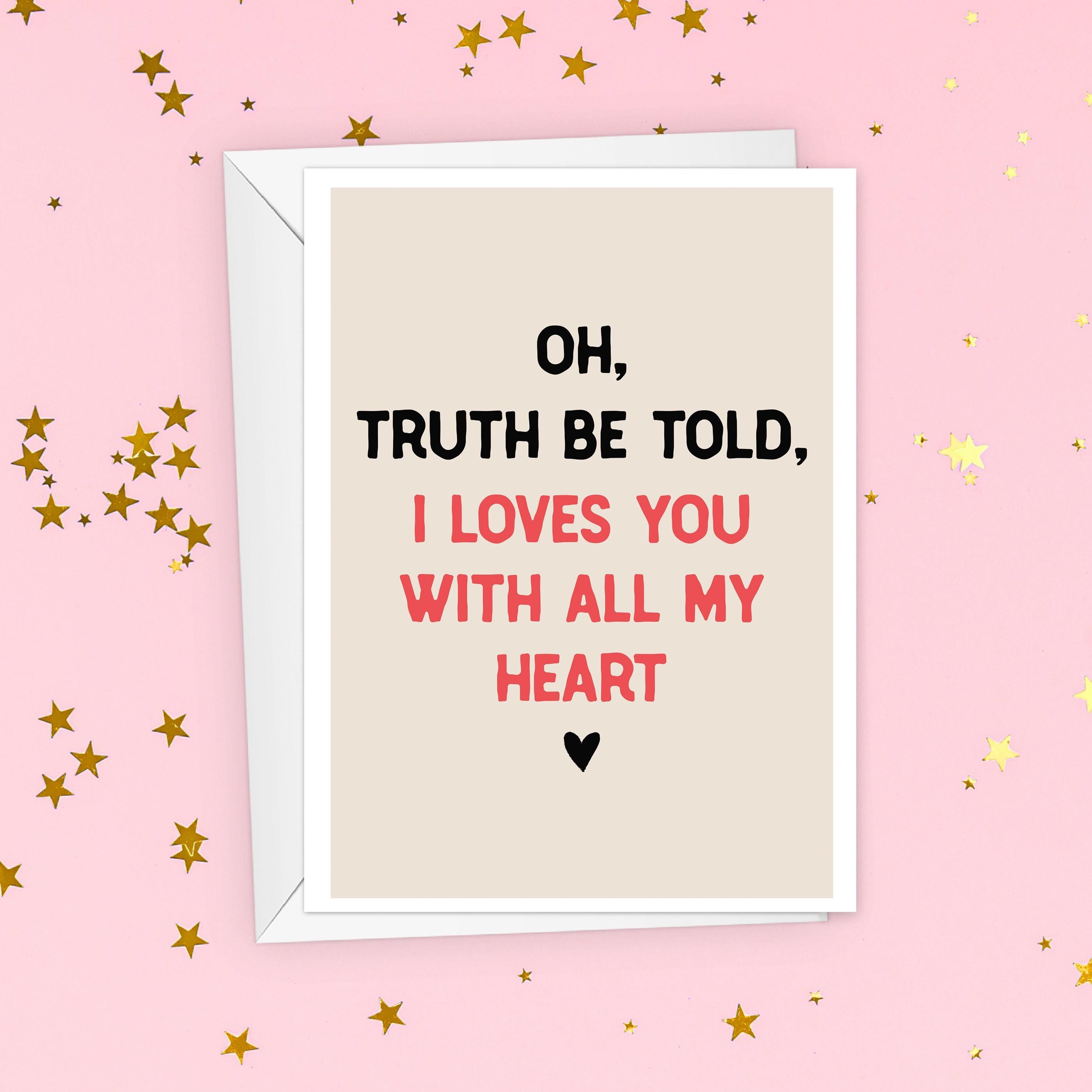 I Loves You Nessa Quote Valentine's Day Card - Gavin and Stacey - Funny
