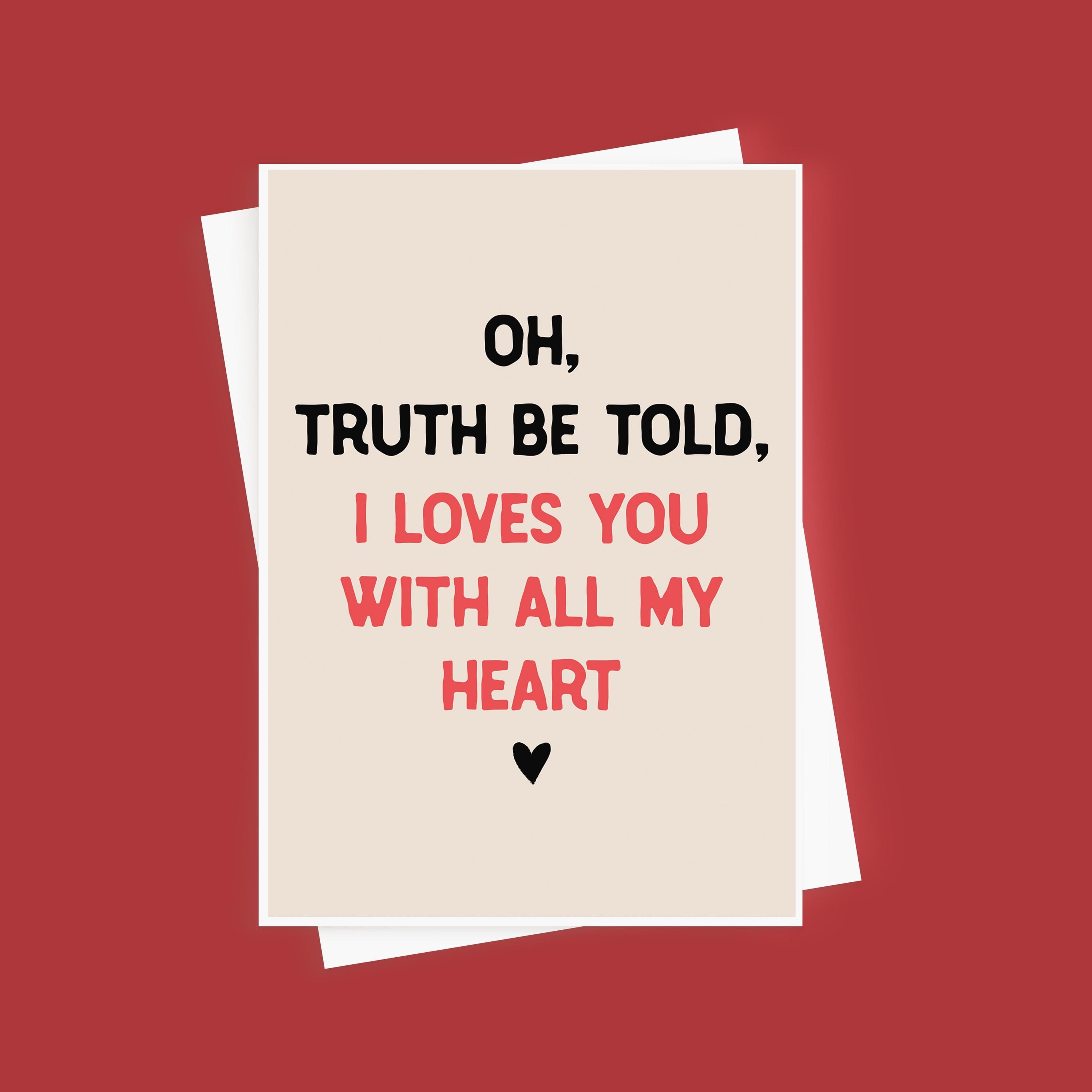 I Loves You Nessa Quote Valentine's Day Card - Gavin and Stacey - Funny